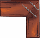 mitre joint - joint that forms a corner