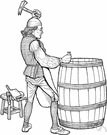 barrel maker - a craftsman who makes or repairs wooden barrels or tubs