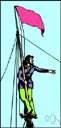 topgallant - a mast fixed to the head of a topmast on a square-rigged vessel