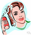 hair spray - toiletry consisting of a commercial preparation that is sprayed on the hair to hold it in place