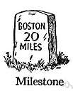 milepost - stone post at side of a road to show distances