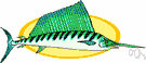 sailfish - a saltwater fish with lean flesh