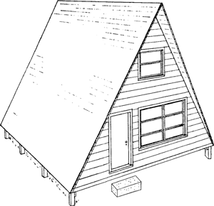 A-frame house | Article about A-frame house by The Free Dictionary