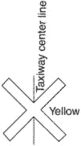closed taxiway marking