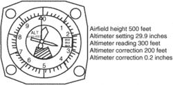 altimeter correction