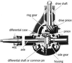A rear-axle differential