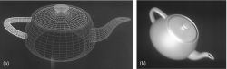 Image renderings of a teapot
