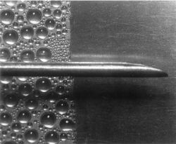 Steam at atmospheric pressure condensing on a vertical copper surface