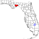A state map highlighting Wakulla County in the northwestern part of the state. It is medium in size.
