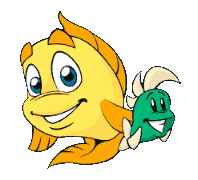 Freddi Fish & Luther.gif