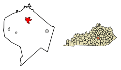 Location in Lincoln County, Kentucky