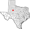 State map highlighting Scurry County