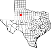 State map highlighting Garza County