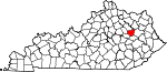 State map highlighting Menifee County