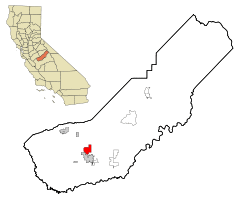 Location in Madera County and the state of California