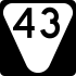 State Route 43 secondary marker
