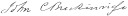 Cursive signature in ink