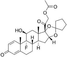Skeletal model of Amcinonide