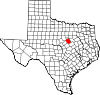 State map highlighting Bosque County