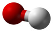 Ball-and-stick model of the hydroxide ion