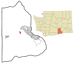 Location of Benton City, Washington