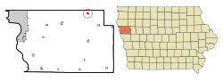 Location of Pierson, Iowa