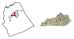 Location in Lyon County, Kentucky