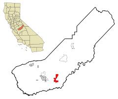 Location in Madera County and the state of California