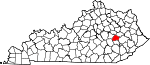 State map highlighting Lee County