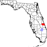 A state map highlighting Indian River County in the eastern part of the state. It is small in size.