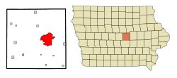 Location within Marshall County and Iowa