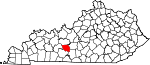 State map highlighting Edmonson County