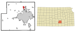 Location within Sedgwick County and Kansas