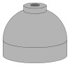 Illustration of cylinder shoulder painted grey for carbon dioxide