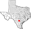 State map highlighting Atascosa County
