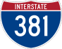 Interstate 381 marker