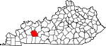 State map highlighting Muhlenberg County