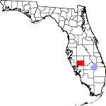 A state map highlighting DeSoto County in the southern part of the state. It is small in size and rectangular in shape.