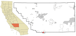 Location in Kern County and the state of California