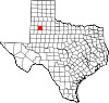 State map highlighting Lubbock County
