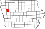 State map highlighting Ida County