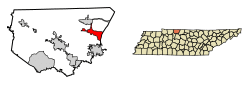 Location of Cross Plains in Robertson County, Tennessee.