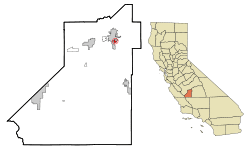 Location in Kings County and the U.S. state of California