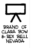 Clara Bow and Rex Bell's Nevada ranch cattle brand.png