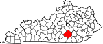 State map highlighting Pulaski County