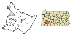 Location of Jeannette in Westmoreland County, Pennsylvania.