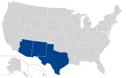 Border Intercollegiate Athletic Association locations