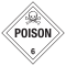 A diagonal placard with warning poison