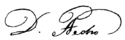 Cursive signature in ink