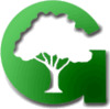 A green capital letter "G" with a cutout image of a tree inside.